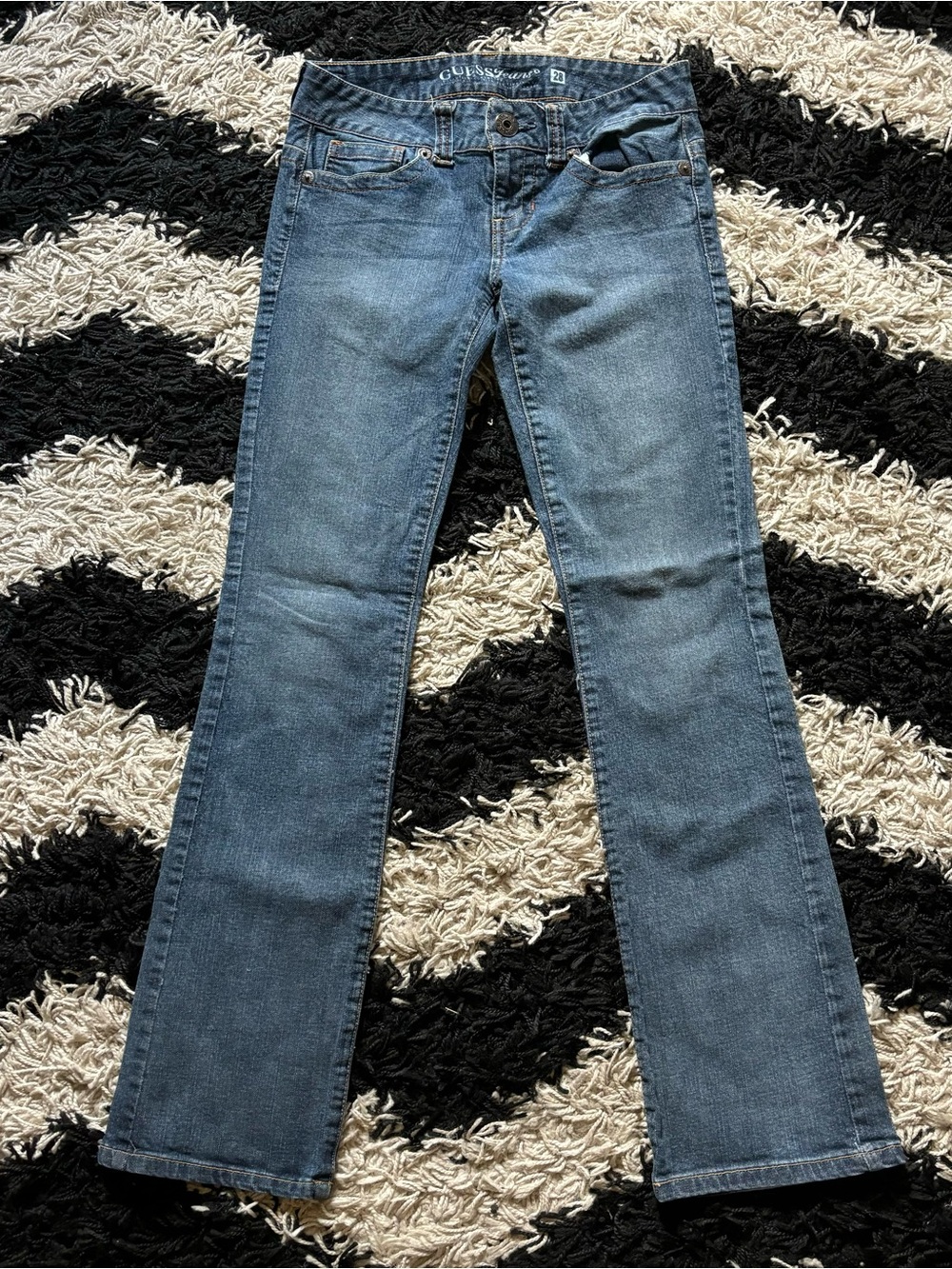 Guess Jeans Daredevil Bootcut Medium Wash Denim Low Rise Jeans